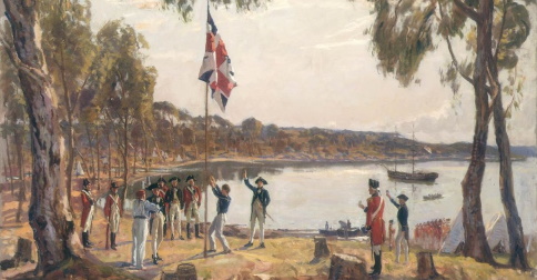 first fleet The_Founding_of_Australia_Sydney_Cove,_484x252